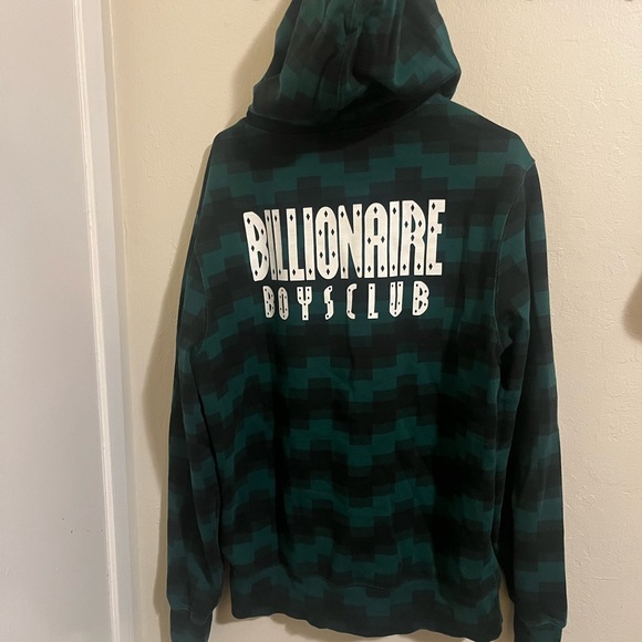 Billionaire‎ Boys Club Checkered Green and Black Hoodie - Picture 3 of 4